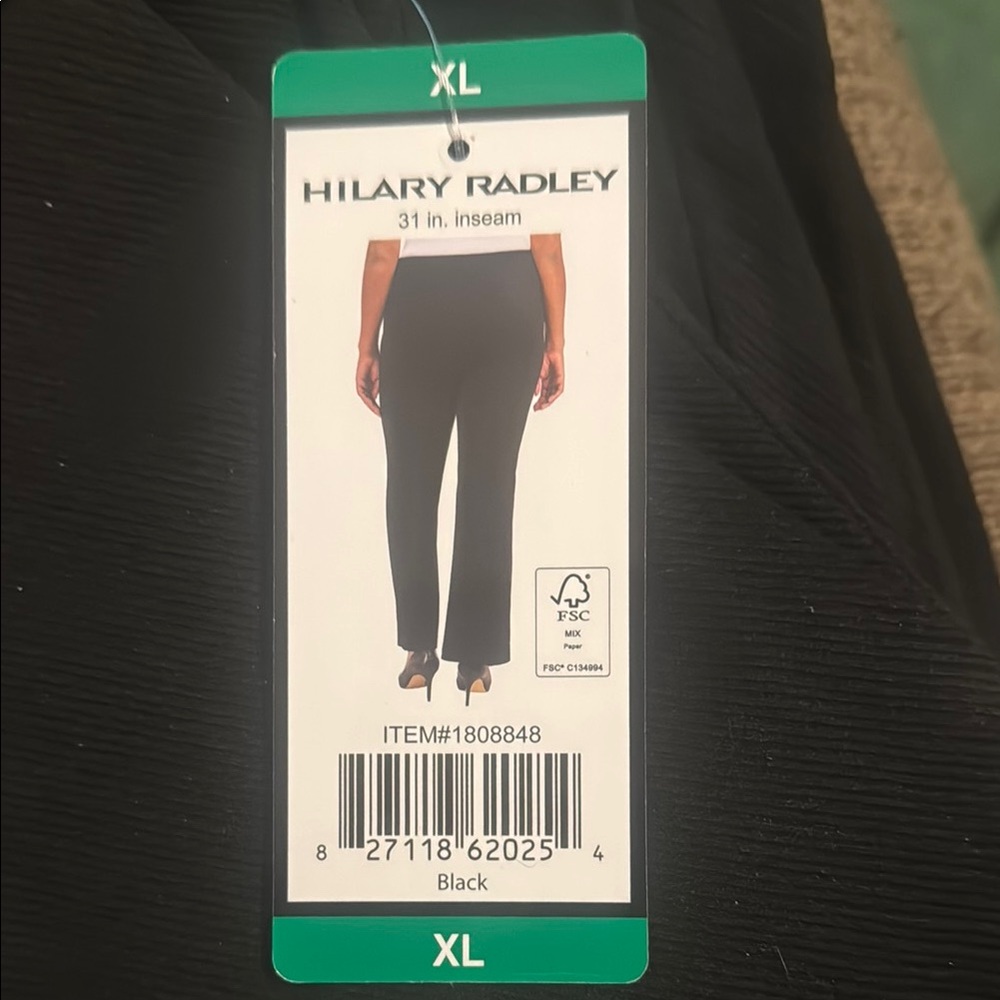 Hilary Radley Black Pants XL